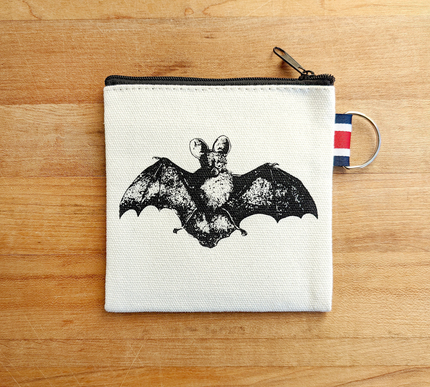 Bat Canvas Coin Purse Gift Card Holder