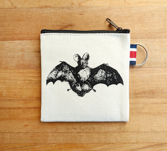 Bat Canvas Coin Purse Gift Card Holder