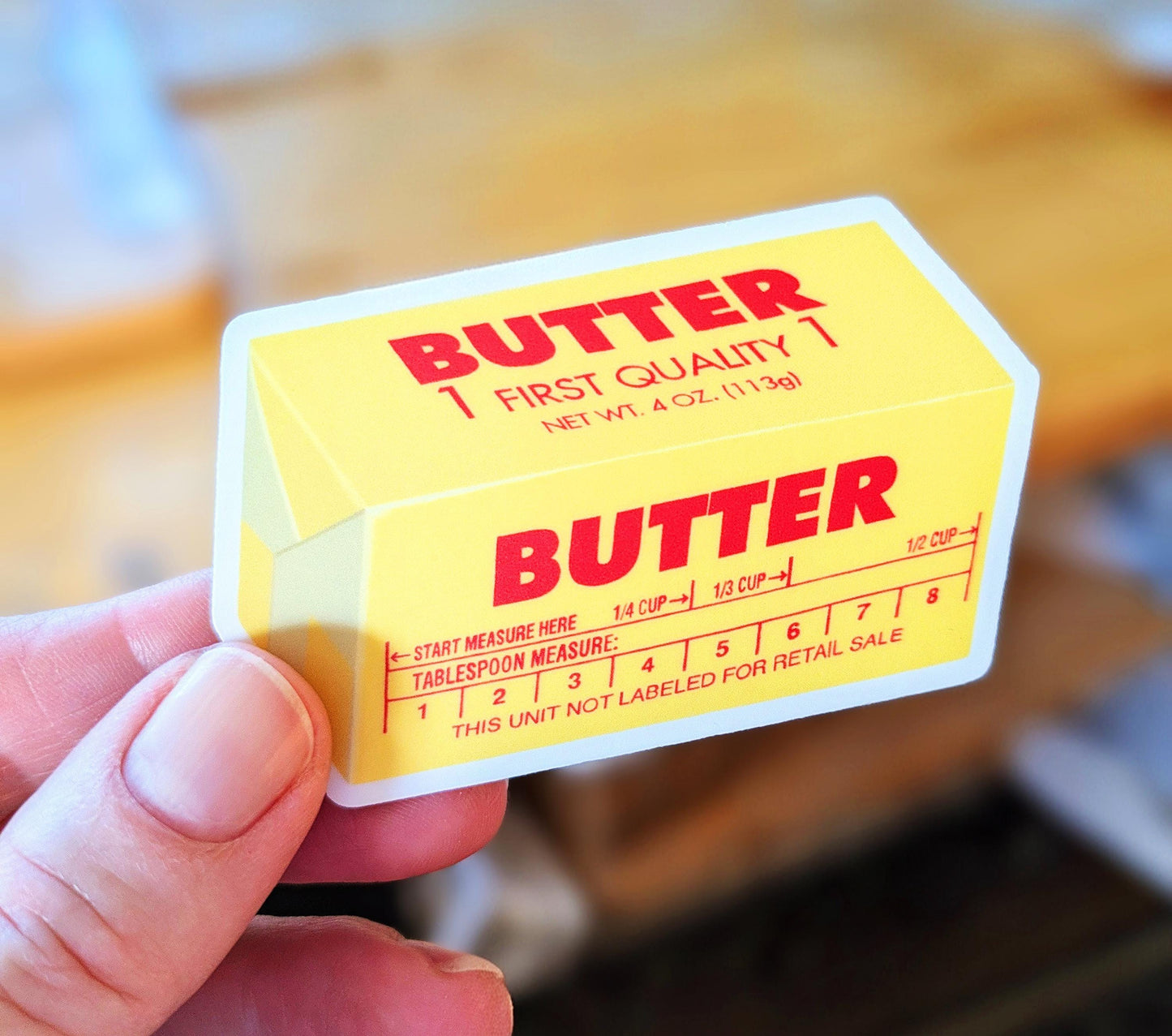 Butter Sticker Vinyl Laptop Water Bottle Decal
