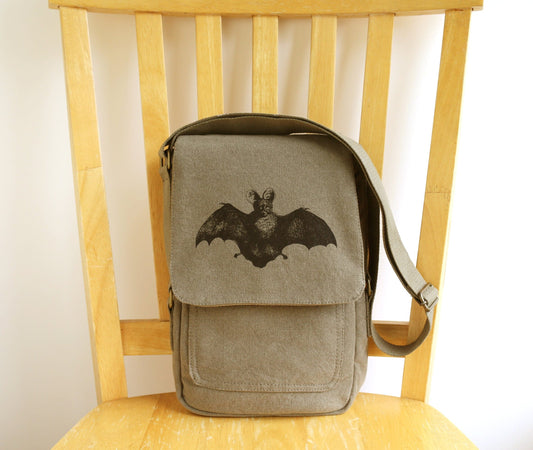 Bat Canvas Tech Messenger Bag