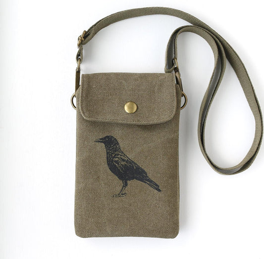 Crow Raven Crossbody Phone Bag