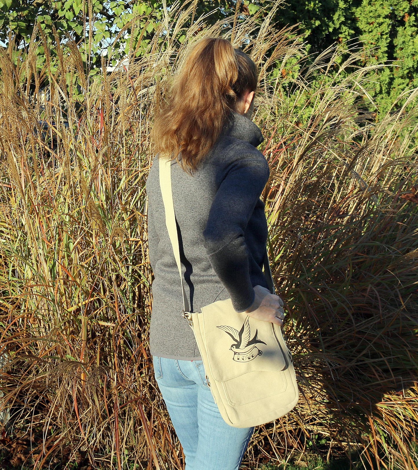 Bat Canvas Tech Messenger Bag The Curious Catbird