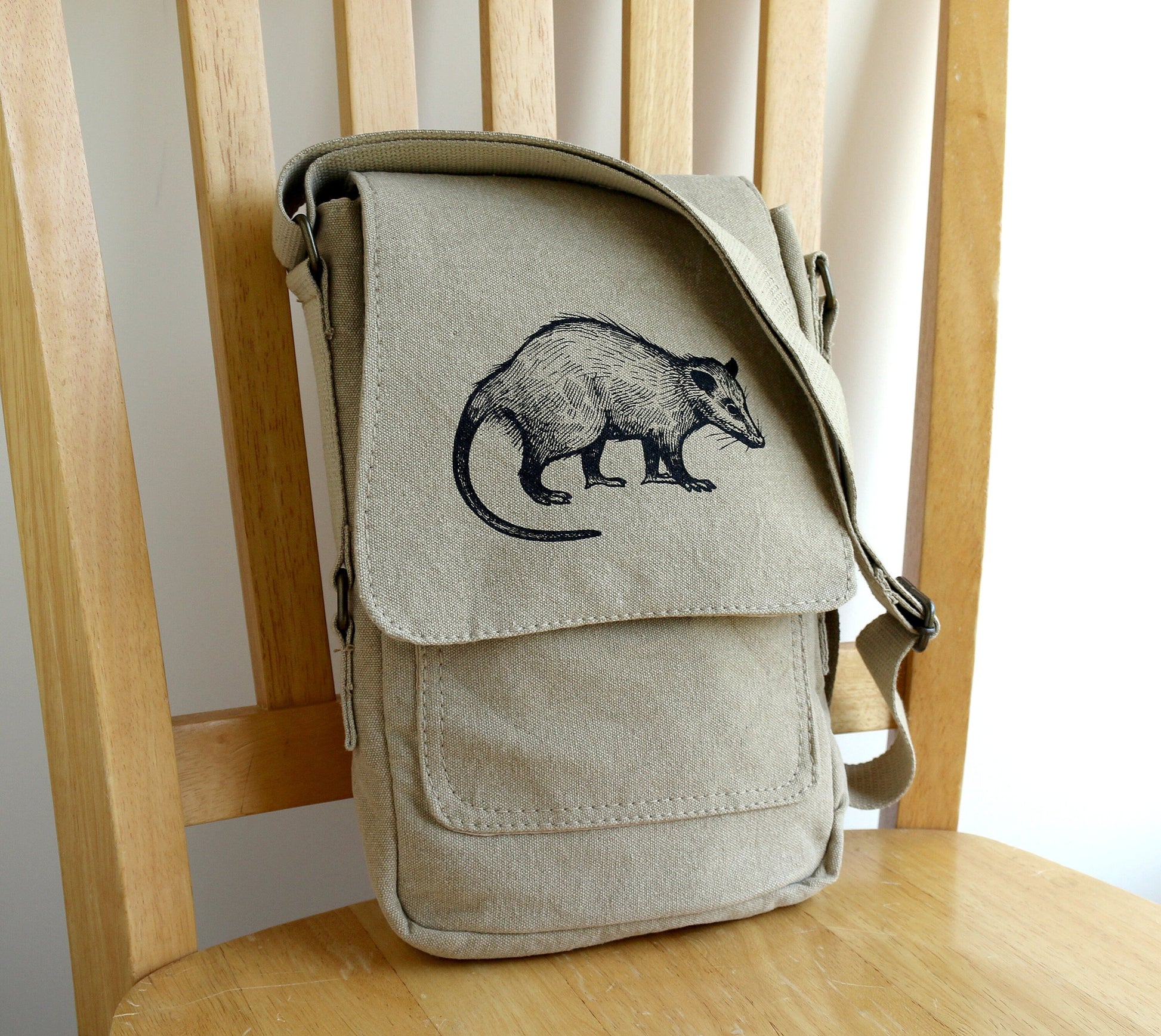 Opossum Tech Messenger Bag The Curious Catbird