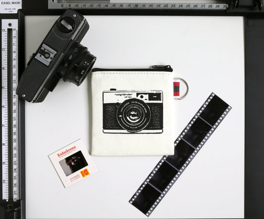 Vintage Camera Canvas Coin Purse Gift Card Holder