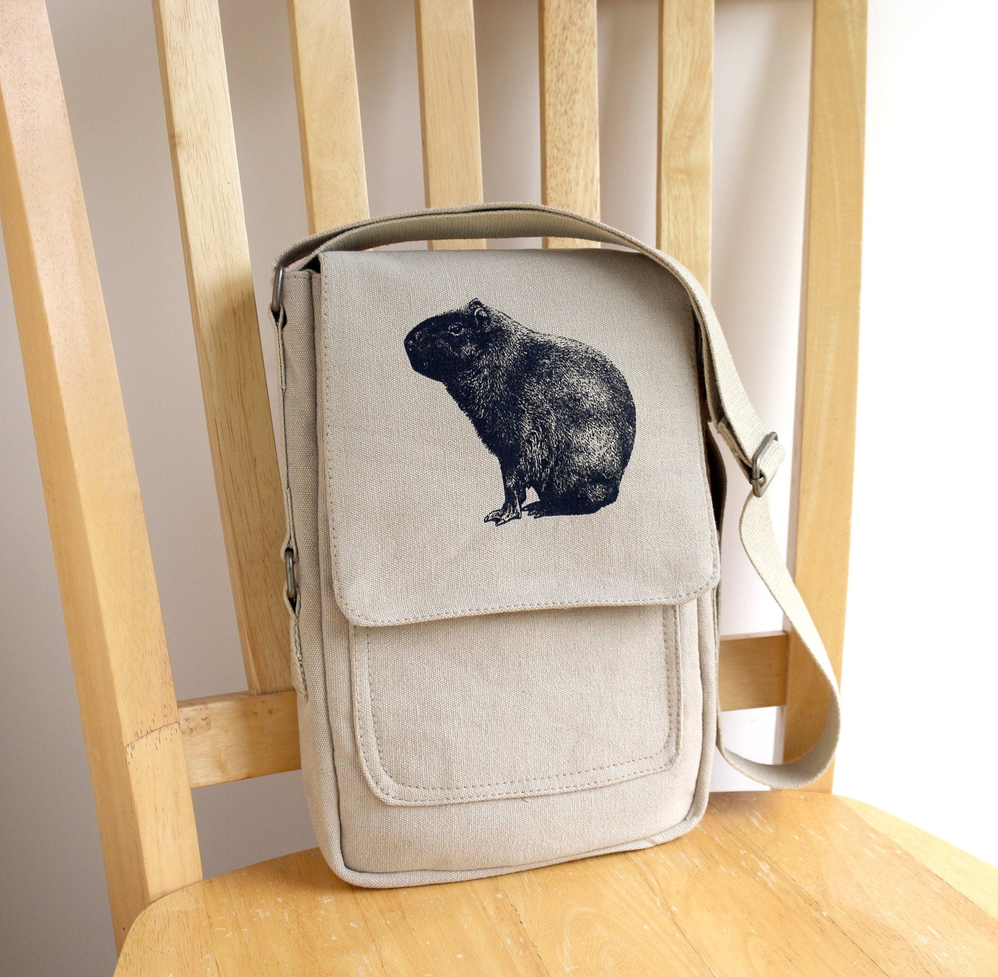 Capybara Tech Messenger Bag The Curious Catbird