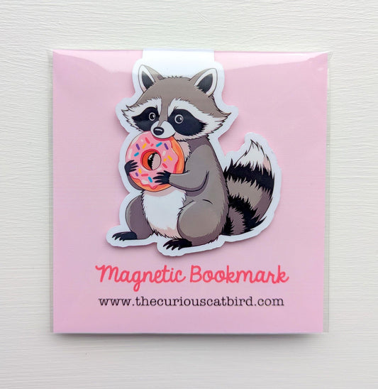 Raccoon Magnetic Bookmark The Curious Catbird