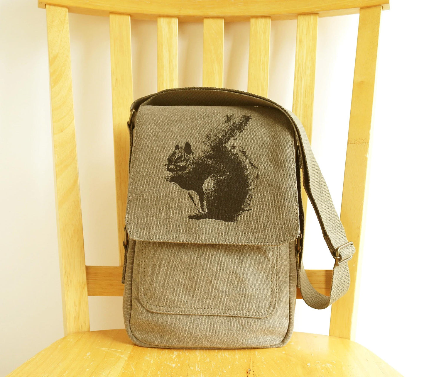 Squirrel Tech Messenger Bag - The Curious Catbird