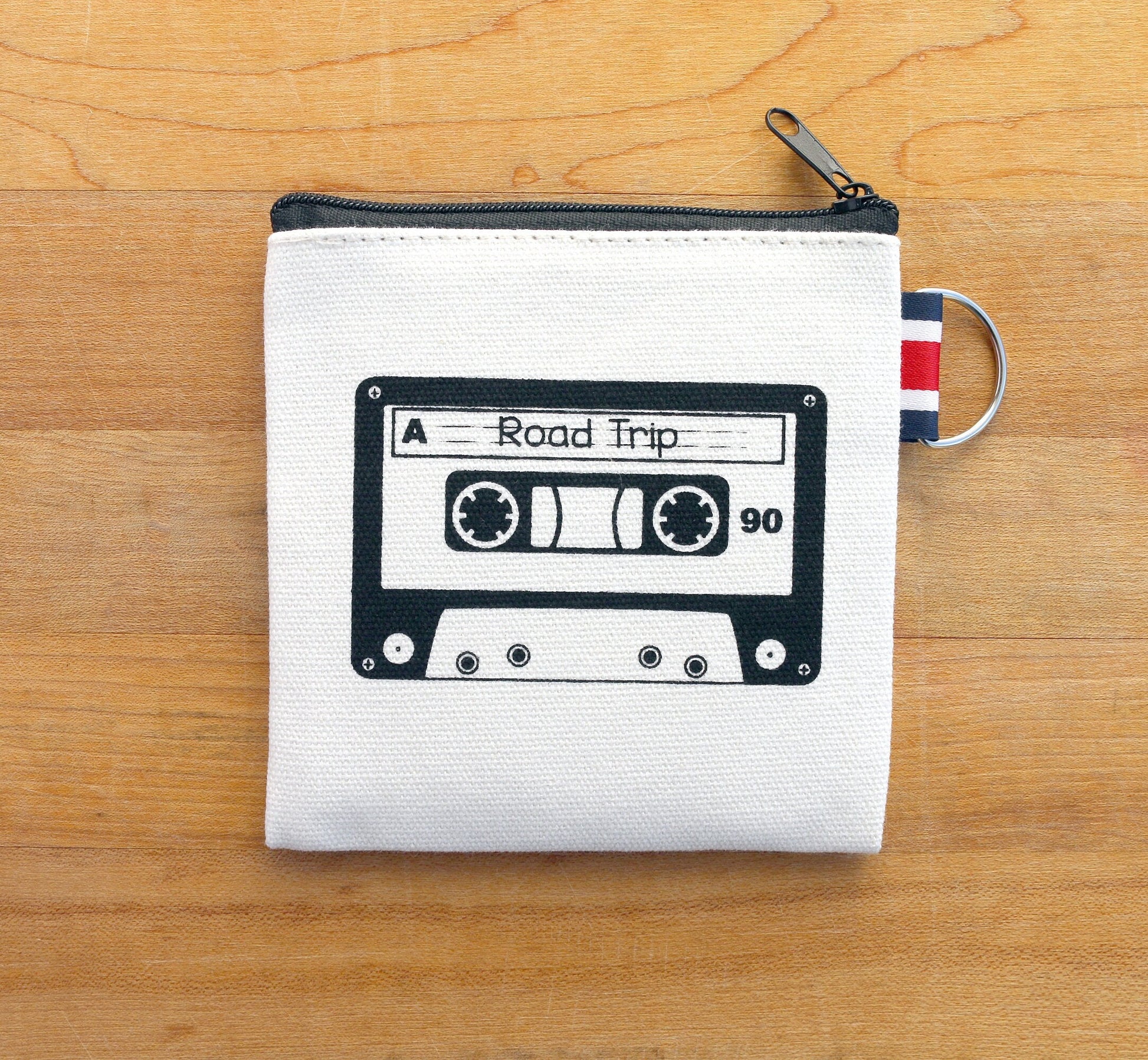 Retro Cassette Canvas Coin Purse Gift Card Holder - The Curious Catbird