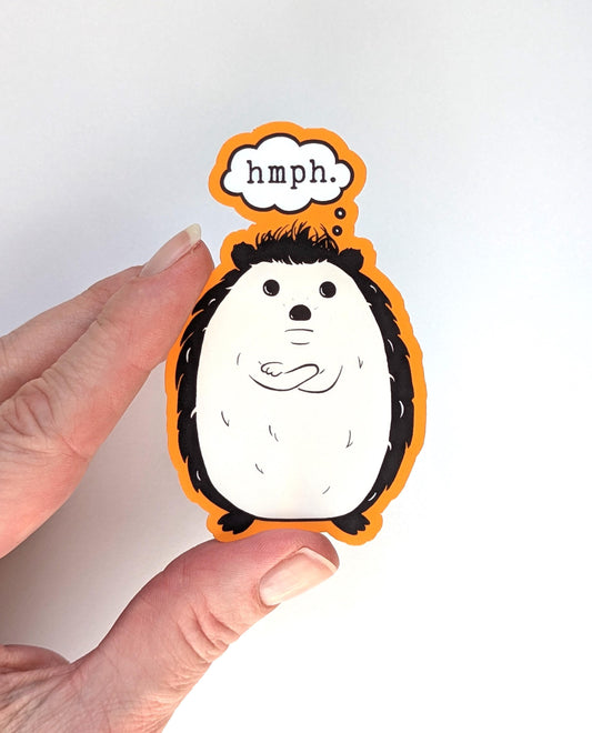 Hedgehog Sticker Vinyl Laptop Water Bottle Decal