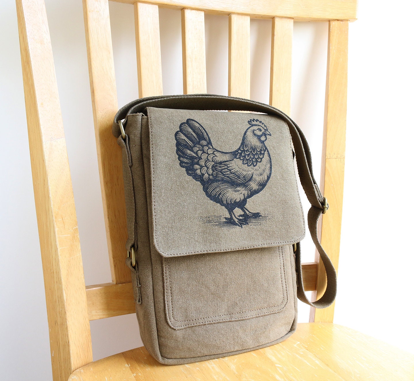 Chicken Tech Messenger Bag The Curious Catbird