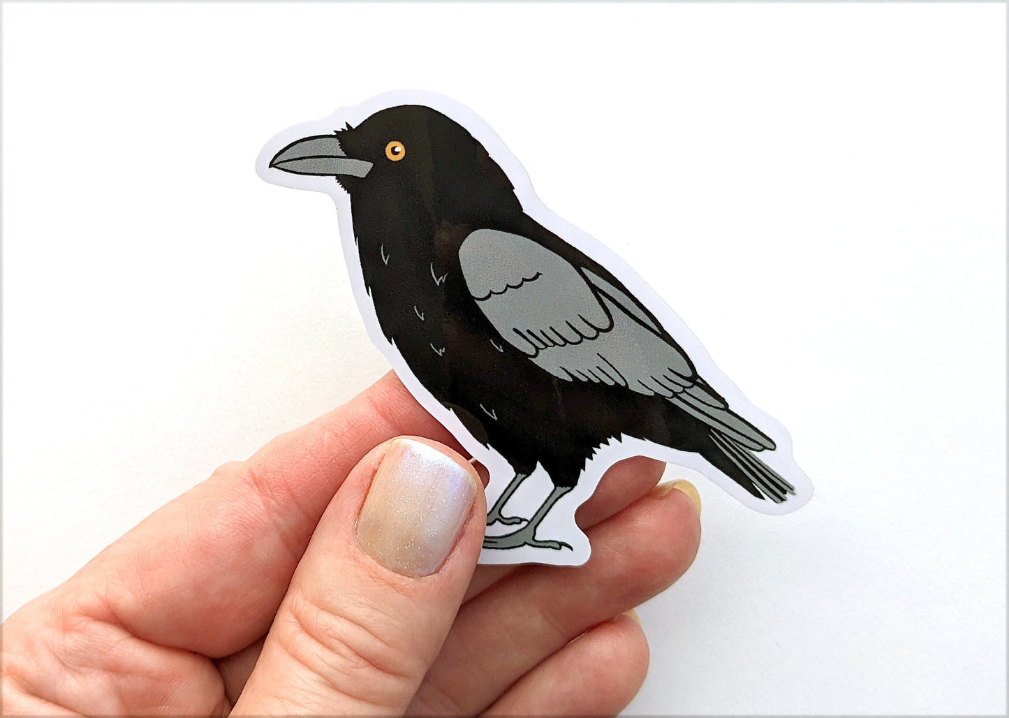 Crow Raven Sticker Vinyl Laptop Water Bottle Decal