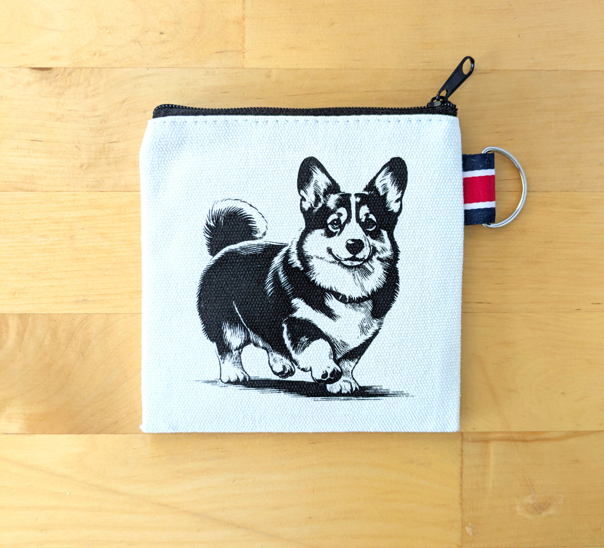 Corgi Coin Purse Small Dog Zipper Pouch Gift Card Holder