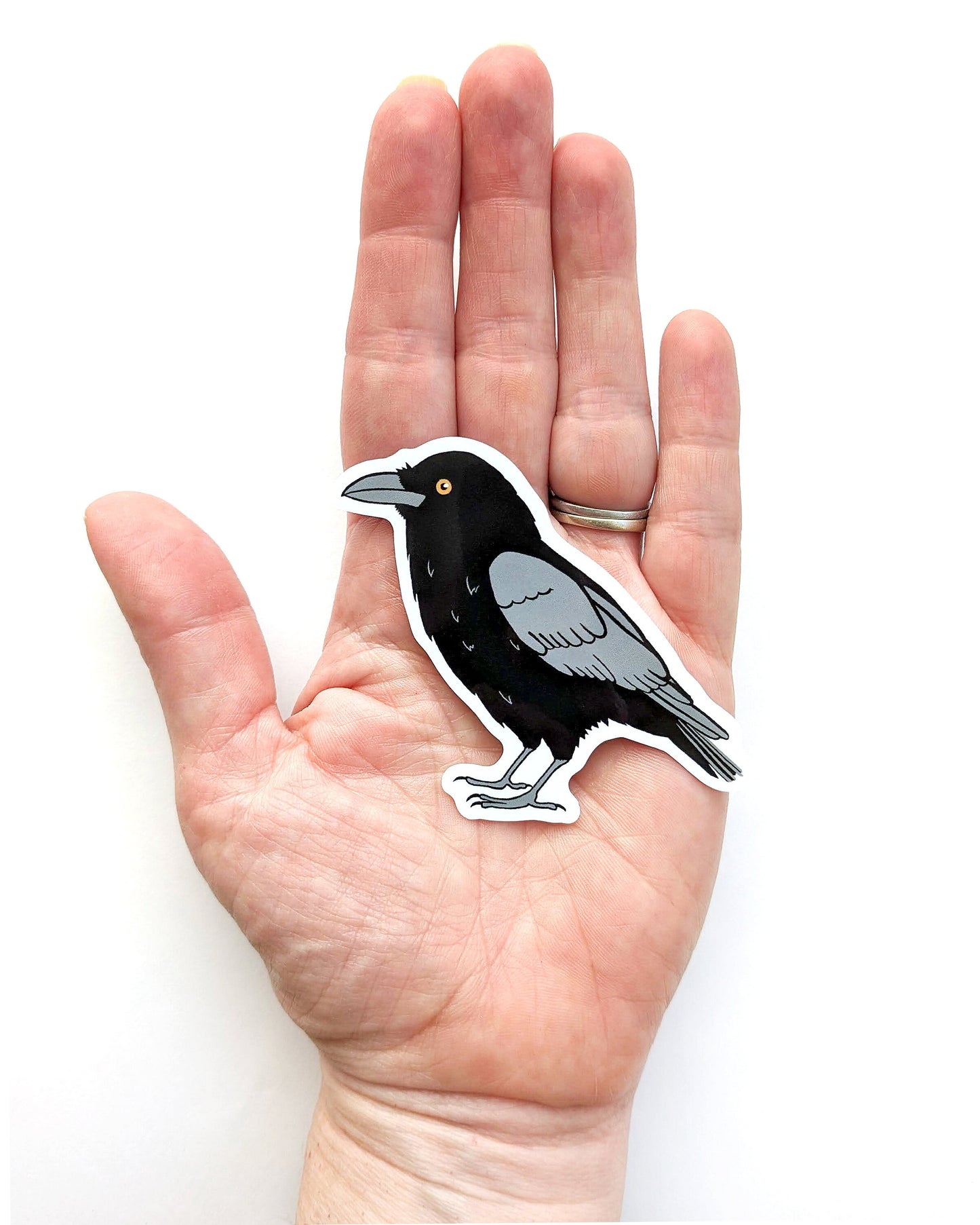 Crow Raven Sticker Vinyl Laptop Water Bottle Decal