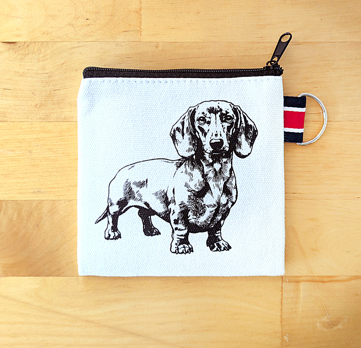 Dachshund Coin Purse Small Dog Zipper Pouch Gift Card Holder
