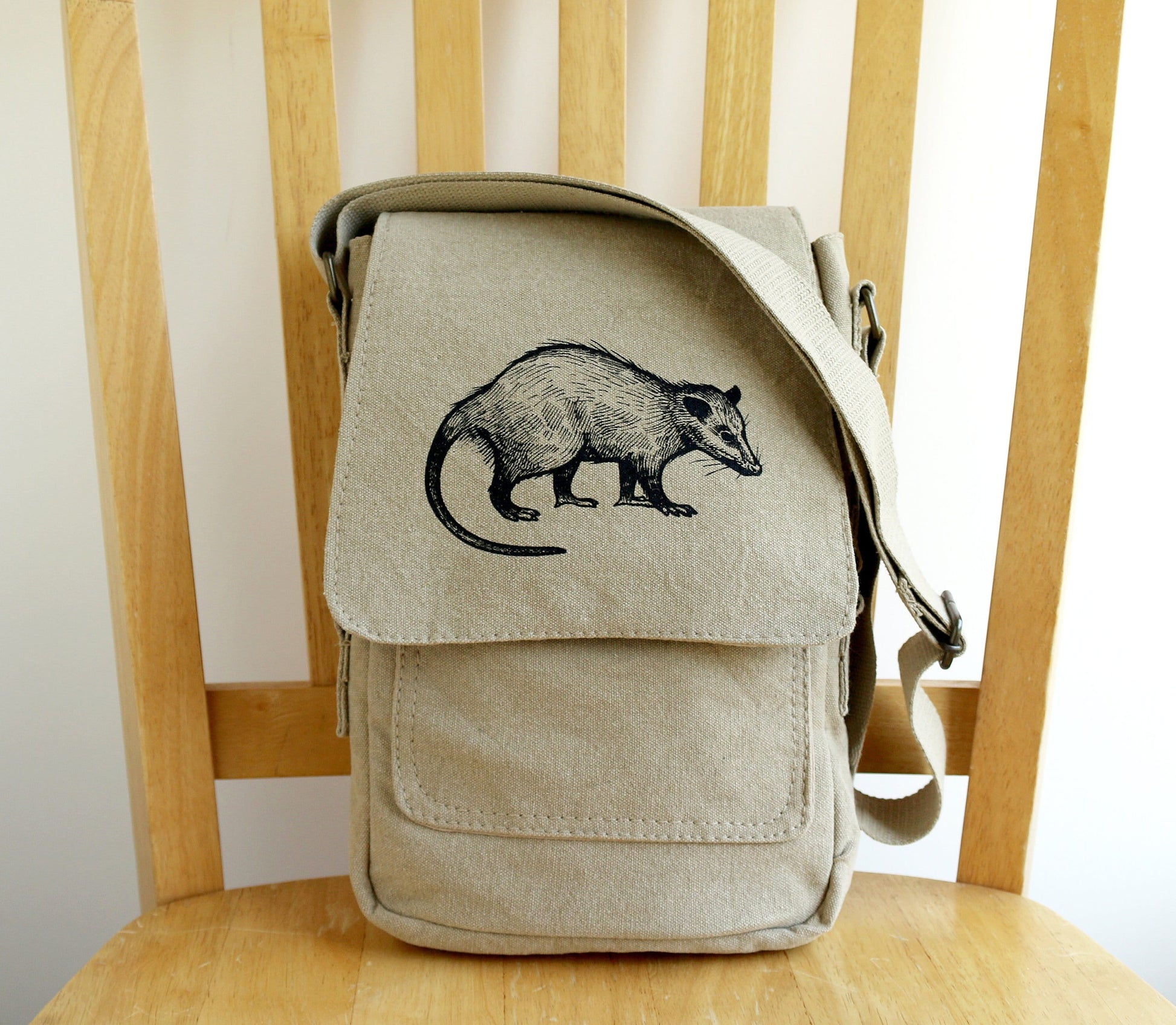 Opossum Tech Messenger Bag The Curious Catbird