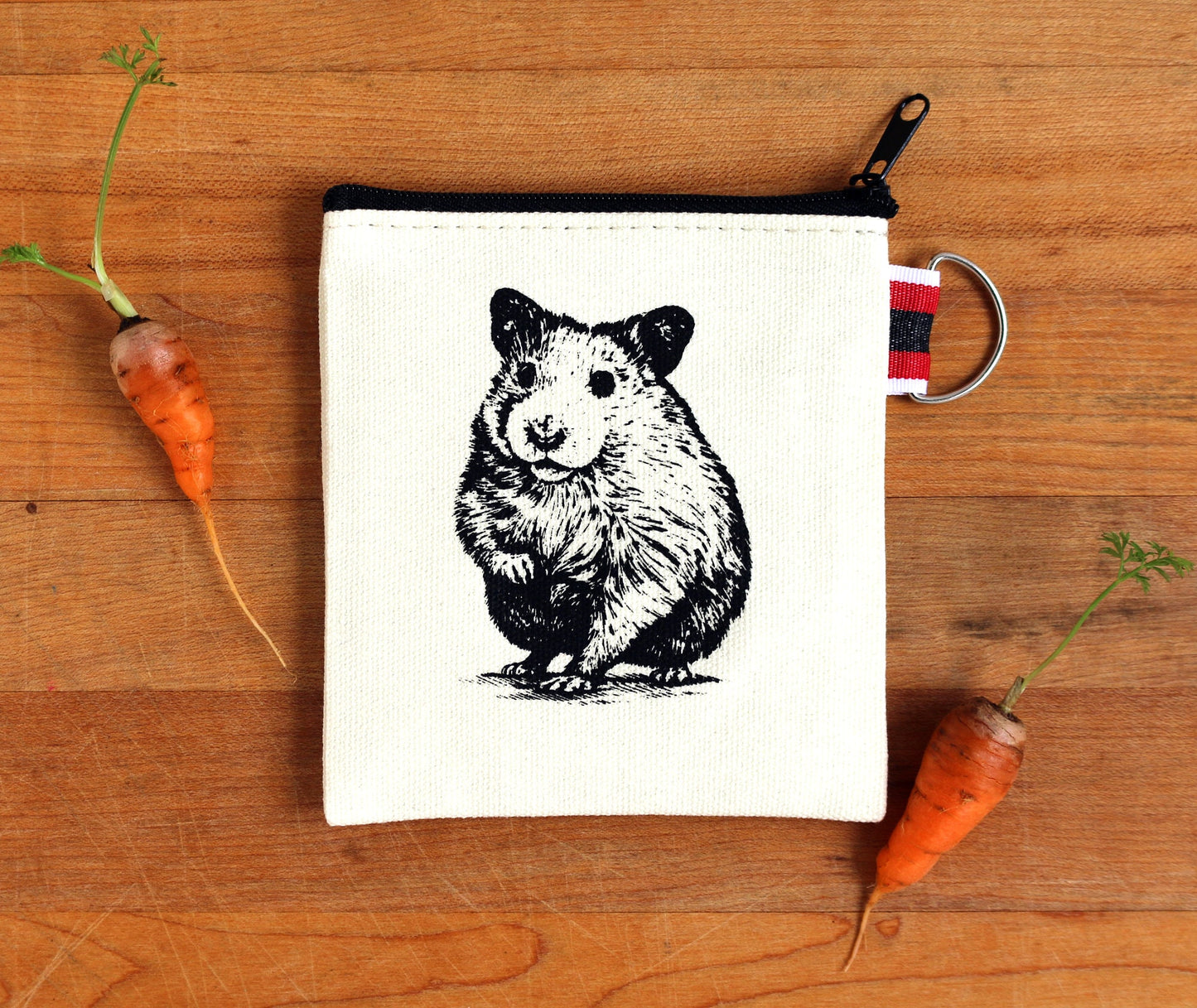 Hamster Canvas Coin Purse Gift Card Holder