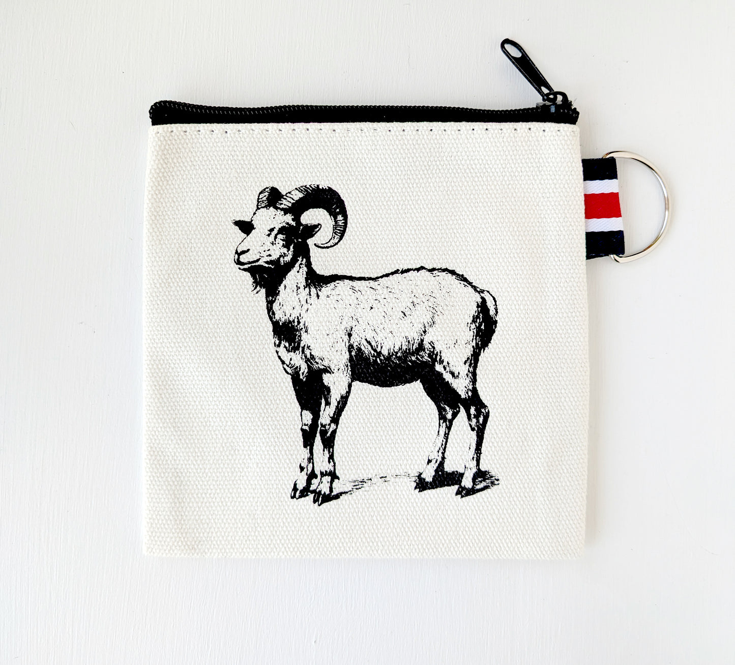 Goat Canvas Coin Purse Gift Card Holder