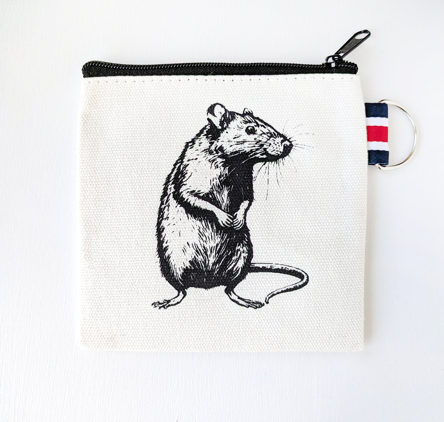 Rat Canvas Coin Purse Gift Card Holder