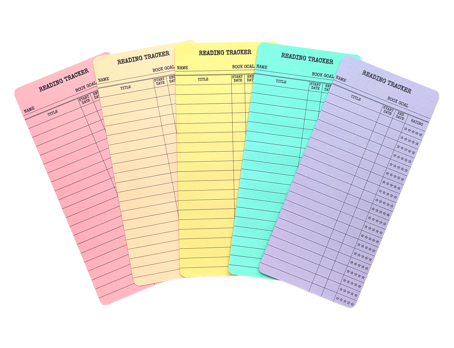 Reading Tracker Bookmark: Log and Rate Books – Reader Gift