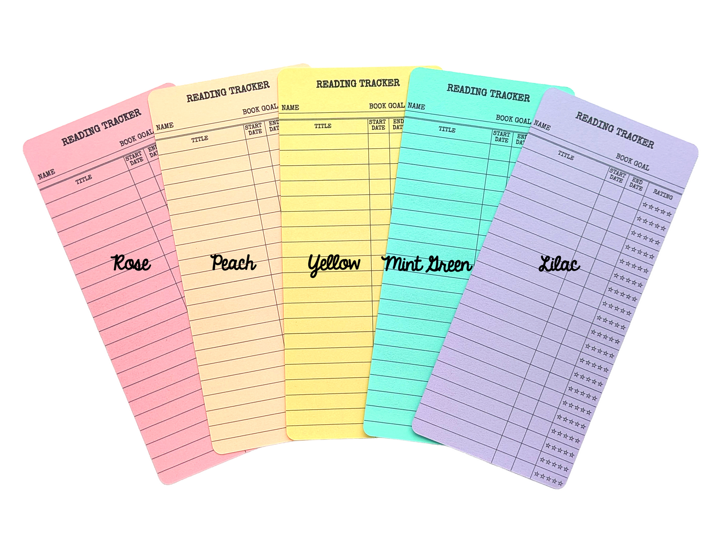 Reading Tracker Bookmark: Log and Rate Books – Reader Gift