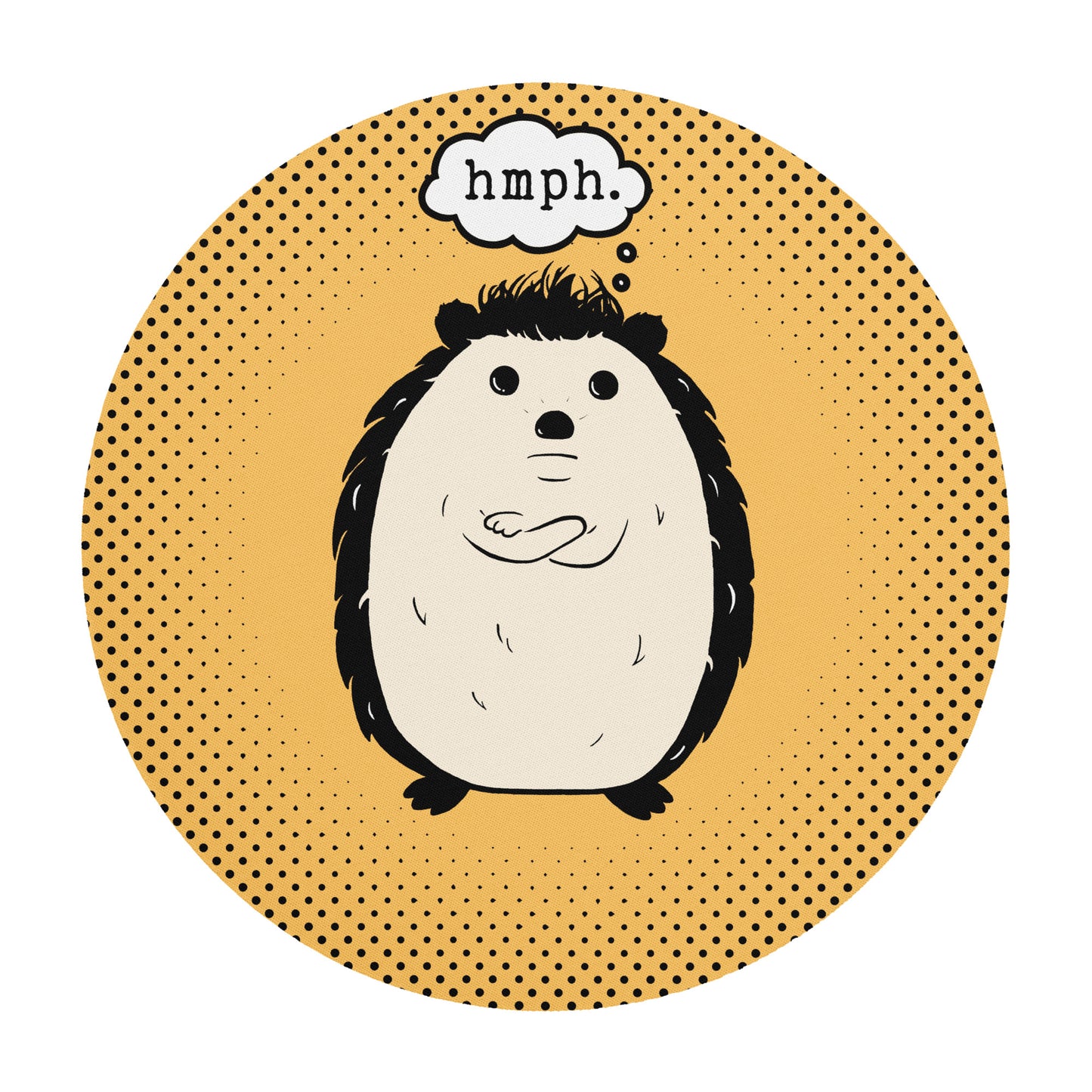 Hedgehog Round Mouse Pad