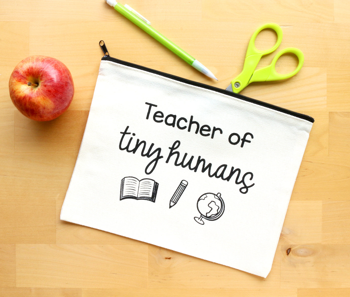 Teacher Gift Canvas Zipper Pouch